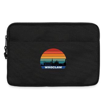 Wroclaw Poland Skyline Silhouette Souvenir Flag - Laptop bag 13" - black - Front