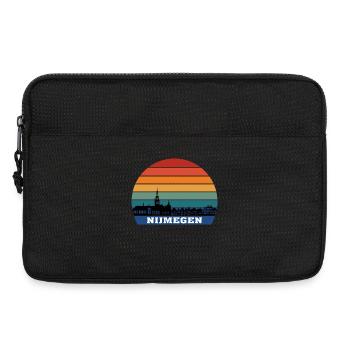 Nijmegen Skyline Silhouette Souvenir Netherlands - Laptop bag 13" - black - Front