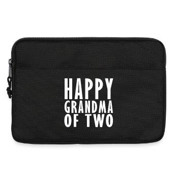 Happy grandma of 2 - Laptop bag 13" - black - Front