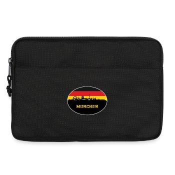 München Deutschland Flagge Skyline München Deutsche - Laptoptasche 13" - Schwarz - Vorne