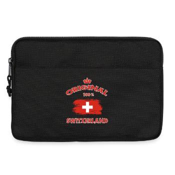 Switzerland Original 100% / Gift National Flag - Laptop bag 13" - black - Front