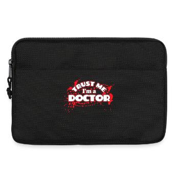 Doctor doctor assistant doctor specialist doctor funny saying - Laptop bag 13" - black - Front