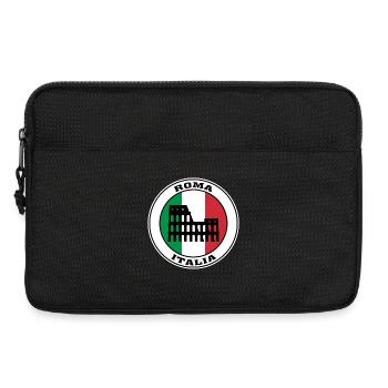 Roma Italy Travel Souvenir Italian Flag Badge Rome - Laptop bag 13" - black - Front