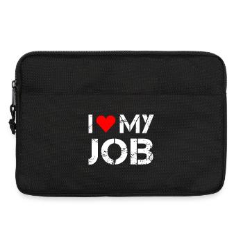J'adore mon travail - Sacoche pour ordinateur portable 13 pouces - noir - Devant