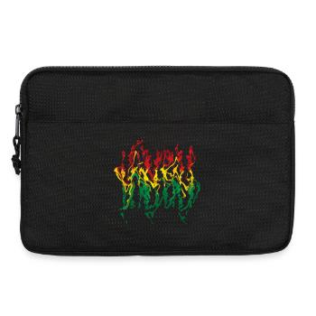 Vivid Reggae Flame Illustration Reggae - Laptop bag 13" - black - Front
