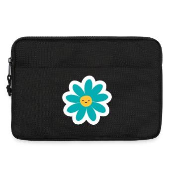 Kawaii Türkis Daisy Lächeln - Laptoptasche 13" - Schwarz - Vorne