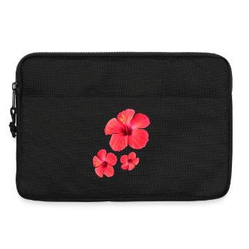 Red Hibiscus Blossoms Triple - Laptop bag 13" - black - Front