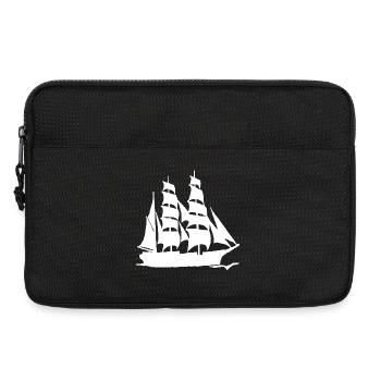 SEGELBOOT GROßFORMAT WEIß - Laptoptasche 13" - Schwarz - Vorne