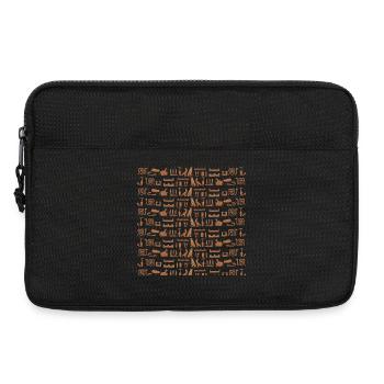 Ancient Egypt, hieroglyphic pattern, gift idea - Laptop bag 13" - black - Front