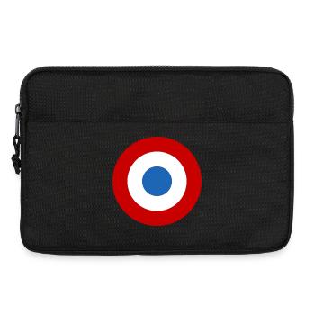 sticker air force roundel France armée de l'air - Laptop bag 13" - black - Front