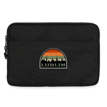 Lublin Pologne Skyline Voyage Drapeau Polonais Souvenirs - Sacoche pour ordinateur portable 13 pouces - noir - Devant