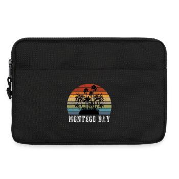 Conception / idée cadeau de palmiers de l'île de Montego Bay - Sacoche pour ordinateur portable 13 pouces - noir - Devant