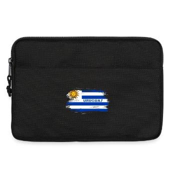 Uruguay Flaggen Design / Geschenkidee - Laptoptasche 13" - Schwarz - Vorne