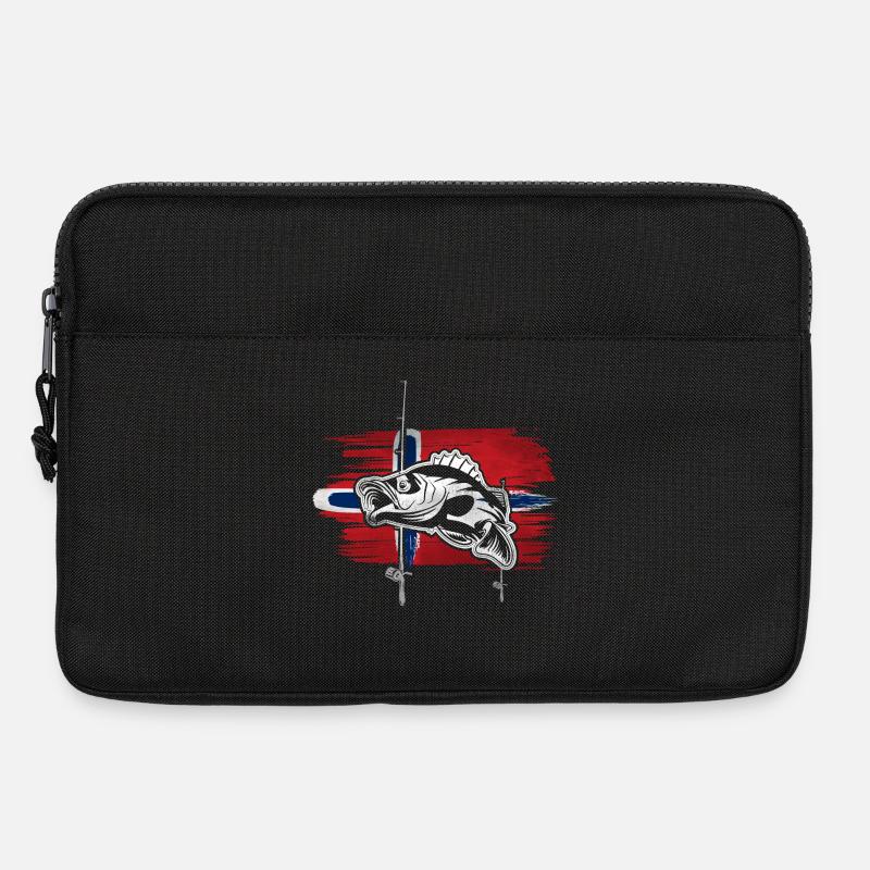 Norwegen Angeln - Laptoptasche 13" - Schwarz
