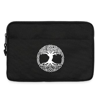 Lebensbaum im keltischen Knotenkreis - Laptoptasche 13" - Schwarz - Vorne