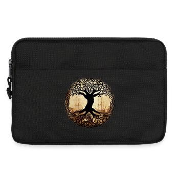Celtic Tree of Wanderlust - Laptop bag 13" - black - Front