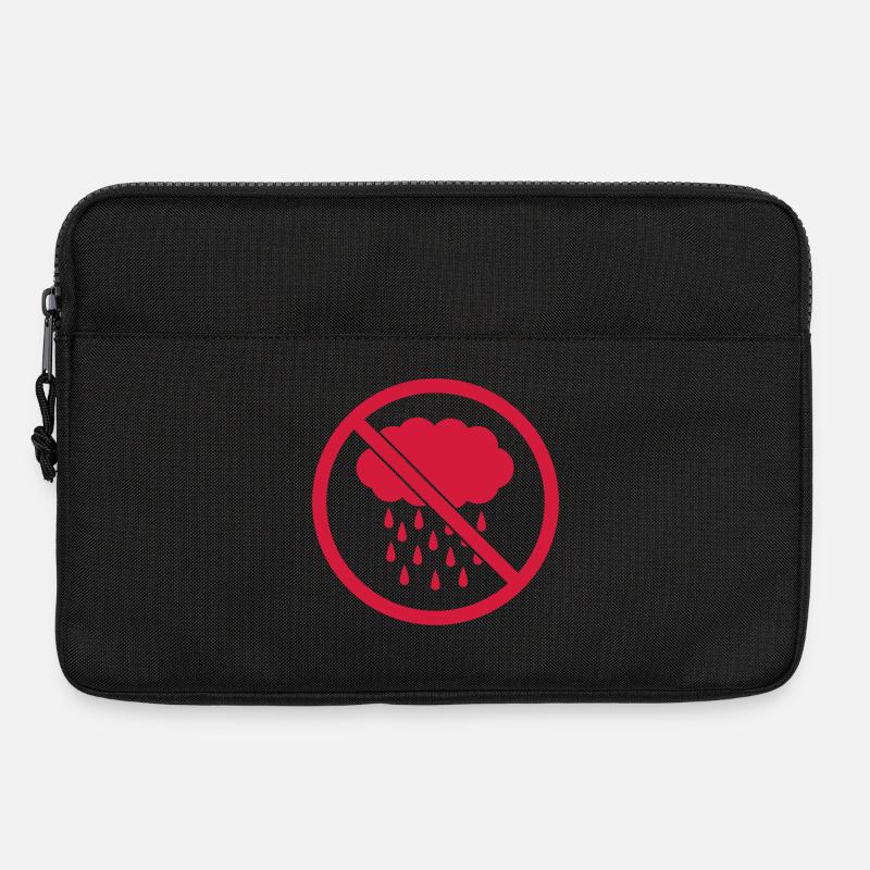 Verboten Schild Regen - Laptoptasche 13" - Schwarz
