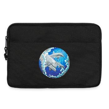 Curious dolphins - Sonja Ariel von Staden - Laptop bag 13" - black - Front