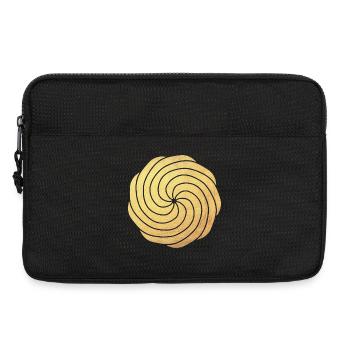 Gold luxury sun yoga energy meditation dynamic - Laptop bag 13" - black - Front