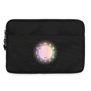Cadran avec chiffres colorés sans aiguille d’une montre - Sacoche pour ordinateur portable 13 pouces - noir - Devant