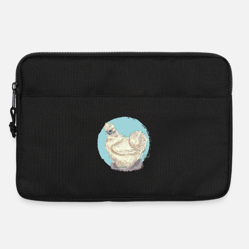 Weisses Seidenhuhn - Laptoptasche 13" - Schwarz