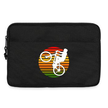 Wheelie Rad radfahren Geschenk - Laptoptasche 13" - Schwarz - Vorne