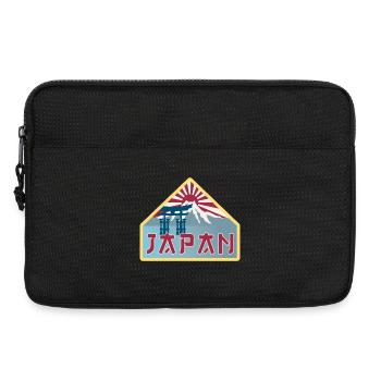 Japon Voyage Souvenir Autocollant Badge Drapeau Japonais - Sacoche pour ordinateur portable 13 pouces - noir - Devant