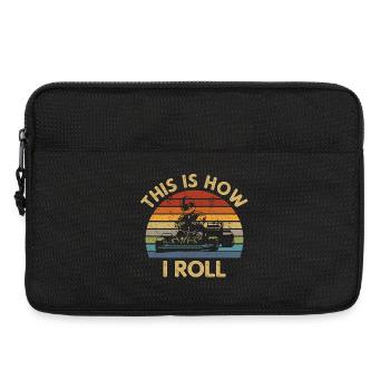 Retro Go-Kart Spruch Kart Fahren Kartfahrer Racer - Laptoptasche 13" - Schwarz - Vorne