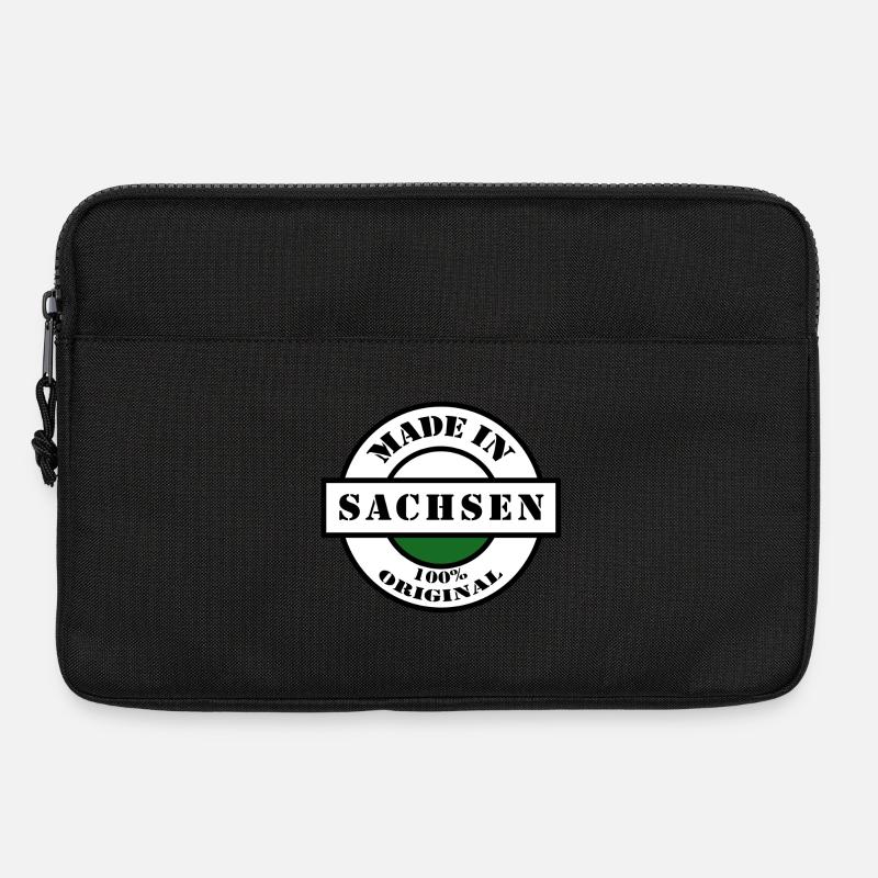 MADE IN SACHSEN Dresden Leipzig Geboren Geschenk - Laptoptasche 13" - Schwarz