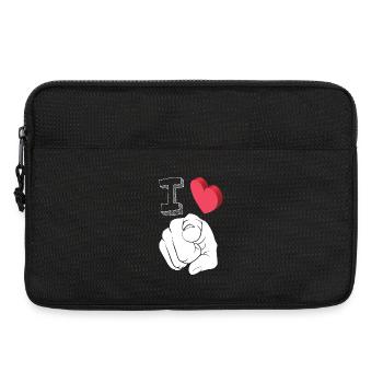 I You - Ich ♡ liebe dich - Geschenkidee zum Valentinstag - Laptoptasche 13" - Schwarz - Vorne