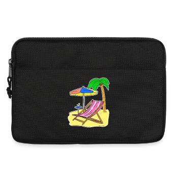 Sun Sea Beach Summer Palm Trees Relax Vacances - Sacoche pour ordinateur portable 13 pouces - noir - Devant