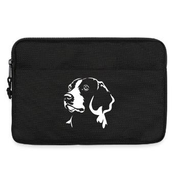 Tête de Beagle « Black Edition » - Sacoche pour ordinateur portable 13 pouces - noir - Devant