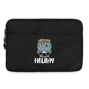 Vacances vacances Voyage Voyage Camping Drôle - Sacoche pour ordinateur portable 13 pouces - noir - Devant