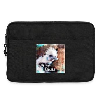 fluffy chicken poster - Laptop bag 13" - black - Front