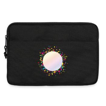 shimmering confetti frame for your own texts - Laptop bag 13" - black - Front