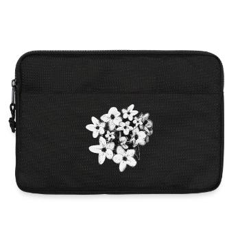 Look printanier, découpe florale noir et blanc - Sacoche pour ordinateur portable 13 pouces - noir - Devant