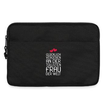 Glücklich vergeben - Laptoptasche 13" - Schwarz - Vorne