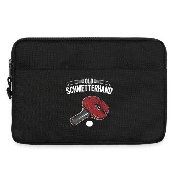 Old Schmetterhand Design für Tischtennisspieler - Laptoptasche 13" - Schwarz - Vorne