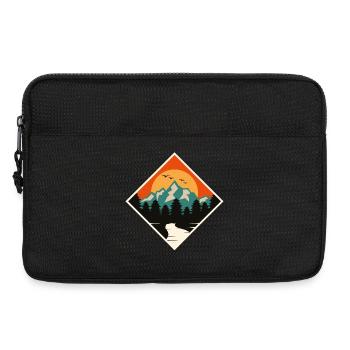 Mountain Forest Sunset - Laptop bag 13" - black - Front