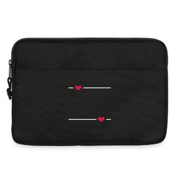 Line Heart Stroke Ornament - Laptop bag 13" - black - Front