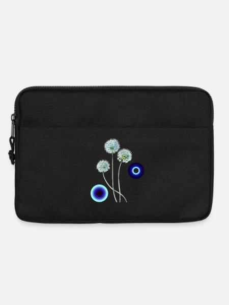 Alliumblüten im Retro-Stil - Laptoptasche 13" - Schwarz