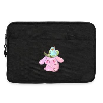 T-shirt Lapin et Perroquet – T-shirt Maman Animal Drôle - Sacoche pour ordinateur portable 13 pouces - noir - Devant
