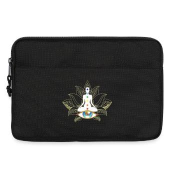 Chakras et Œil: Méditation Dorée - Sacoche pour ordinateur portable 13 pouces - noir - Devant