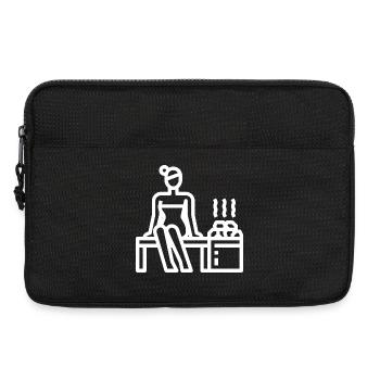 Sauna Saunieren - Laptoptasche 13" - Schwarz - Vorne