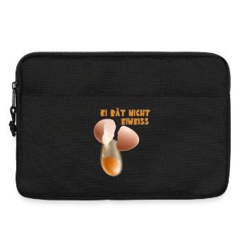 Ei rät nicht Ei weiß Lustiger Spruch - Laptoptasche 13" - Schwarz - Vorne
