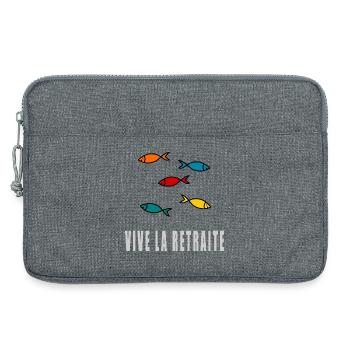 retirement. GOOD RETIREMENT. HAPPY RETIREMENT - Laptop bag 13" - heather grey - Front