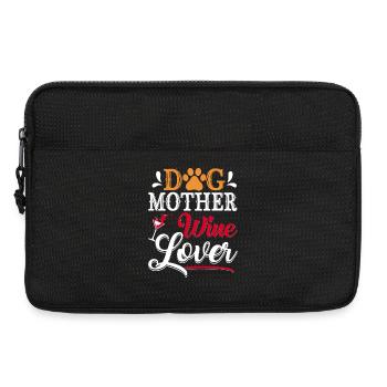 Dog Mom Wine Lover Wisdom - Laptop bag 13" - black - Front
