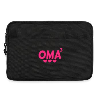 Oma hoch Drei - Dreifache Oma - Laptoptasche 13" - Schwarz - Vorne