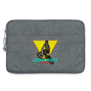 Motif extrême en descente - Sacoche pour ordinateur portable 13 pouces - gris chiné - Devant