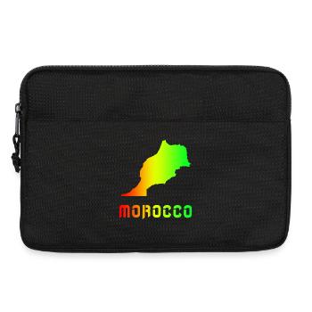 Marokko Regenbogen Landkarten Design / Geschenk - Laptoptasche 13" - Schwarz - Vorne